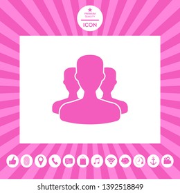 Team icon symbol. Graphic elements for your design