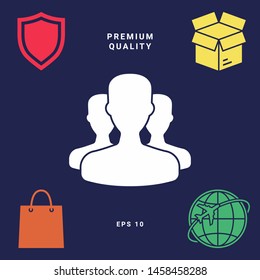 Team icon symbol. Graphic elements for your design