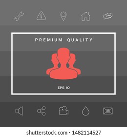 Team icon symbol. Graphic elements for your design