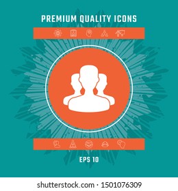 Team icon symbol. Graphic elements for your design