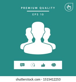 Team icon symbol. Graphic elements for your design