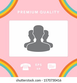 Team icon symbol. Graphic elements for your design