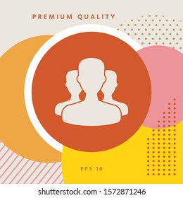 Team icon symbol. Graphic elements for your design