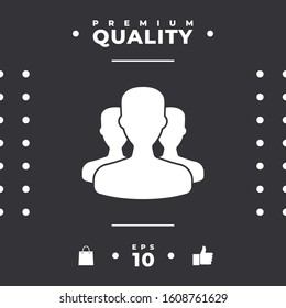 Team icon symbol. Graphic elements for your design