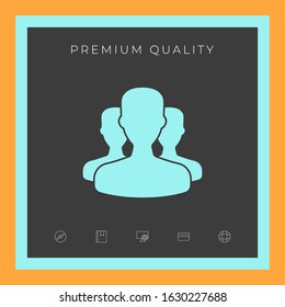 Team icon symbol. Graphic elements for your design