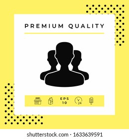 Team icon symbol. Graphic elements for your design