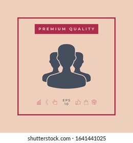 Team icon symbol. Graphic elements for your design