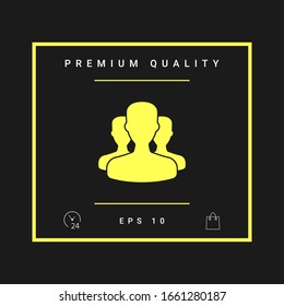 Team icon symbol. Graphic elements for your design
