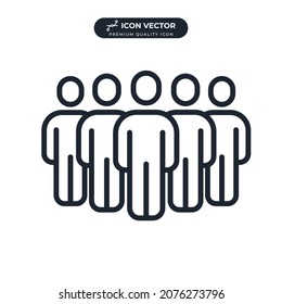 team icon symbol template for graphic and web design collection logo vector illustration