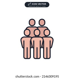 team icon symbol template for graphic and web design collection logo vector illustration