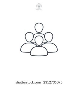 Team icon symbol template for graphic and web design collection logo vector illustration