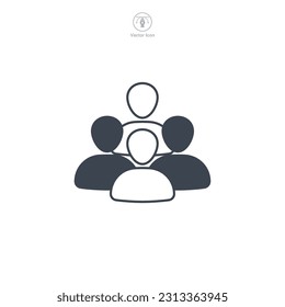 Team icon symbol template for graphic and web design collection logo vector illustration