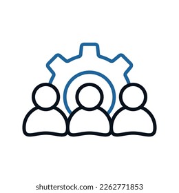 Team-Symbol. Teamwork-Zeichen, für mobiles Konzept und Web-Design. Vektorgrafik