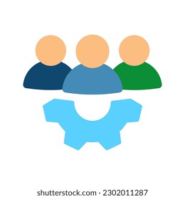 Icono de equipo. signo de trabajo en equipo. ilustración vectorial
