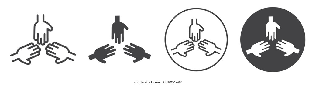 Team icon thin line illustration