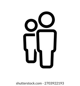 Icono del Equipo, dos siluetas, aislado