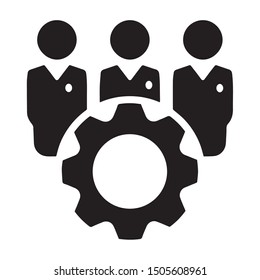 Team icon vector black color