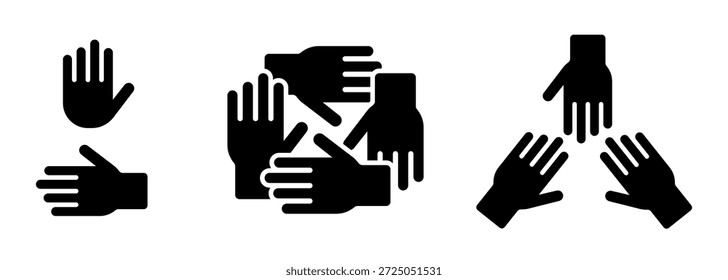 Teamsymbol. Schwarzes Vektorsymbol einzeln auf weißem Hintergrund.