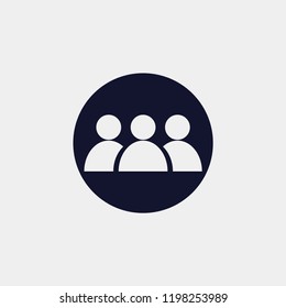team icon, vector illustration. flat icon