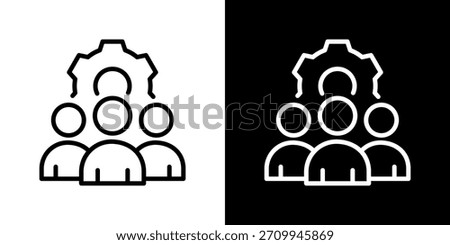 Team Icon Vector Illustration. Fresh Line Design Built For Creative Flexibility In Light And Dark Versions.