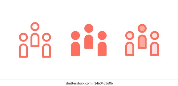 team icon vector illustration on white background for web, UI apps, and presentation
