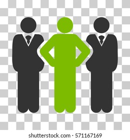 Team icon. Vector illustration style is flat iconic bicolor symbol, eco green and gray colors, transparent background. Designed for web and software interfaces.