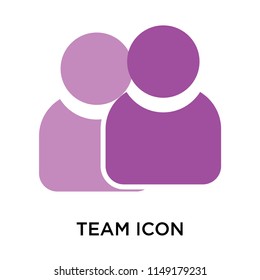 Team icon vector isolated on white background for your web and mobile app design, Team logo concept