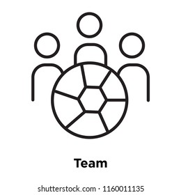 Team icon vector isolated on white background, Team transparent sign , sign and symbols in thin linear outline style