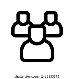 team icon. vector line icon for your website, mobile, presentation, and logo design.