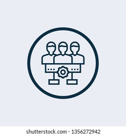 Team icon vector in modern flat style for web, graphic and mobile design. Team icon vector isolated on white background. Team icon vector illustration.