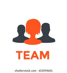 Team icon, vector pictogram