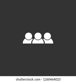 team icon vector. team sign on black background. team icon for web and app