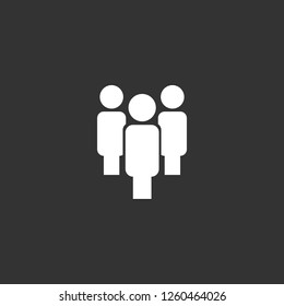 team icon vector. team sign on black background. team icon for web and app