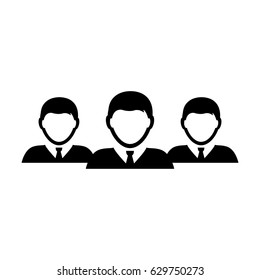 Team Icon - Vector User Group of People for Business Management Persons Avatar Symbol in Glyph Pictogram illustration