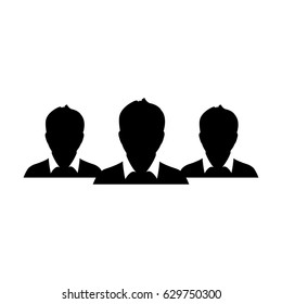 Team Icon - Vector User Group of People for Business Management Persons Avatar Symbol in Glyph Pictogram illustration