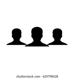 Team Icon - Vector User Group of People for Business Management Persons Avatar Symbol in Glyph Pictogram illustration