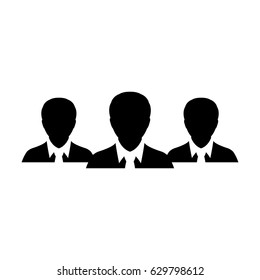 Team Icon - Vector User Group of People for Business Management Persons Avatar Symbol in Glyph Pictogram illustration