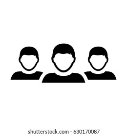 Team Icon - Vector User Group of People for Business Management Persons Avatar Symbol in Glyph Pictogram illustration 