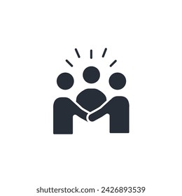 team icon. vector.Editable stroke.linear style sign for use web design,logo.Symbol illustration.