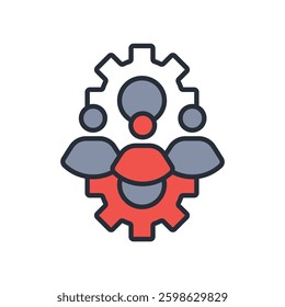 team icon. vector.Editable stroke.linear style sign for use web design,logo.Symbol illustration.