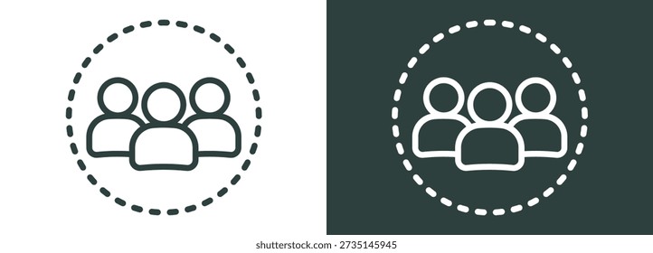 Team Icon White and Black Style Of