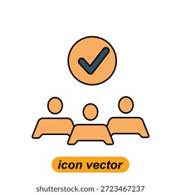 team icons. Flat illustrations of team vector icons for the web. Vector illustrations of company icons.