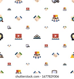 team icons pattern seamless. Included editable flat cooperation, employee, game clan, partnership, Audience, Team building, Creative people icons. team icons for web and mobile.