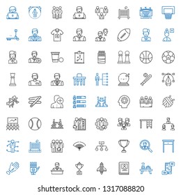 Team Icons Set. Collection Of Team With Communications, Table, Biography, Startup, Trophy, Employee, Hand, Job Search, Hierarchical Structure. Editable And Scalable Team Icons.