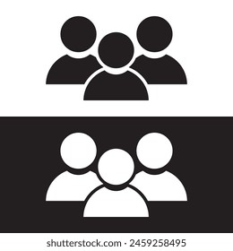 team icons set. Leader and workers. Team logo. Vector illustration image. Isolated on white and black background.