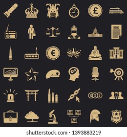 Team icons set. Simple style of 36 team vector icons for web for any design
