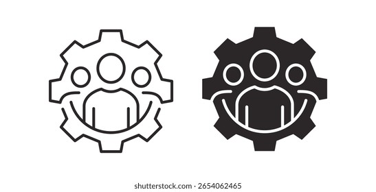 Team icons. Symbol of teamwork and collaboration. Vector illustration.