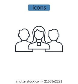 team icons  symbol vector elements for infographic web