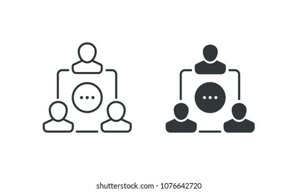 Team icons vector set. Group of people icons isolated. Business team icons collection. black silhouettes simple. Team icons in flat style.