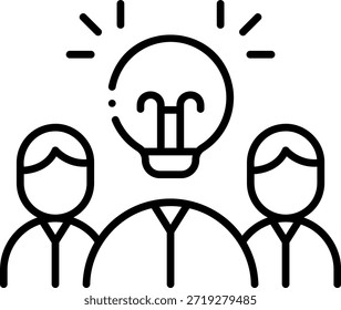 Team Idea Generation with Light Bulb Symbol